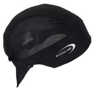 Seitenansicht der kühlenden Bandana Air von E.COOLINE in Farbe schwarz