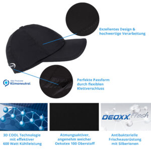 Produktmerkmale kühlende Basecap von E.COOLINE