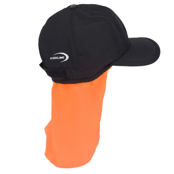 Seitenansicht von kühlendes Basecap mit Nackenschutz von E.COOLINE