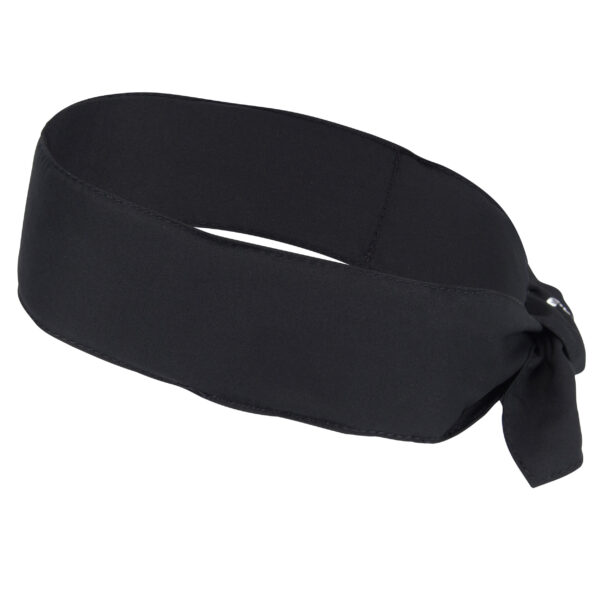 Kühlendes Stirnband mit Logo von E.COOLINE in Farbe schwarz