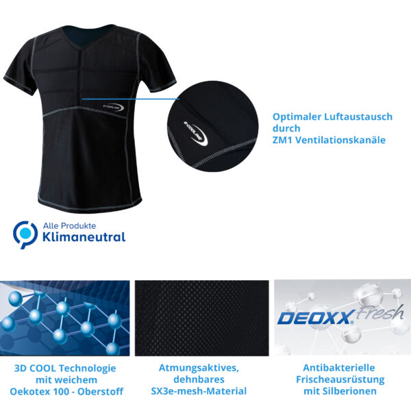 Produktmerkmale kühlendes T-Shirt SX3 von E.COOLINE