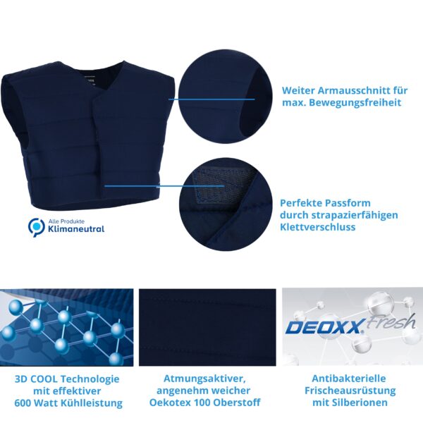 Produktmerkmale Kühlweste SX3 E.COOLINE Farbe blau