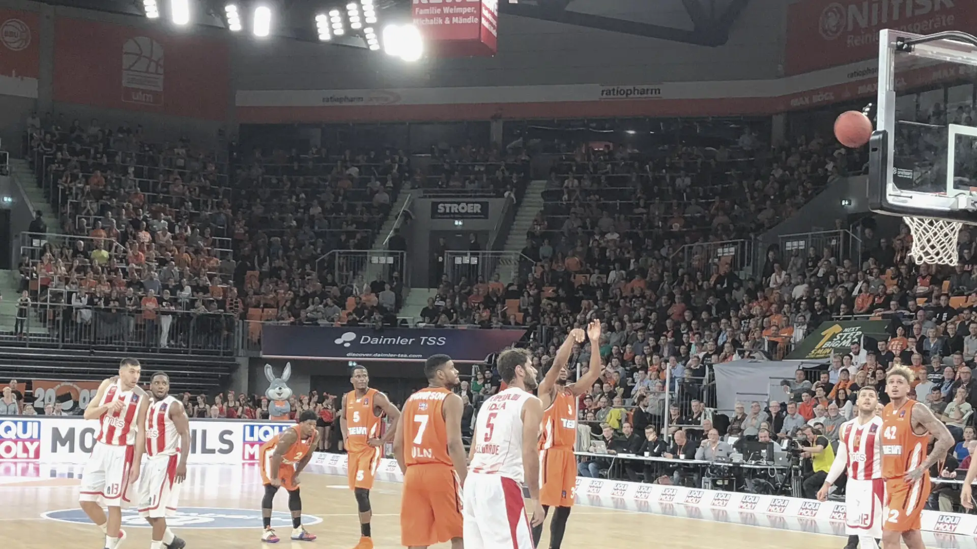 Ratiopharm Ulm während eines Spiels