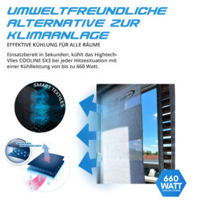 Funktionsweise der E.COOLINE Kühlvorhänge