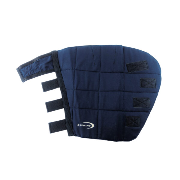 Manicotti per polpacci E.COOLINE Powercool SX3 con chiusura in velcro, di colore blu - raffreddamento per polpacci